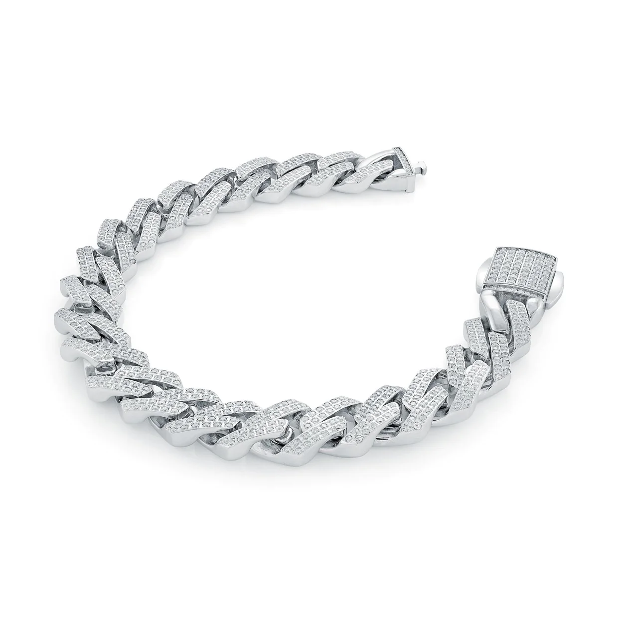 Bracelet pour homme en stainless, cubic zirconium - SMB596 - Italgem