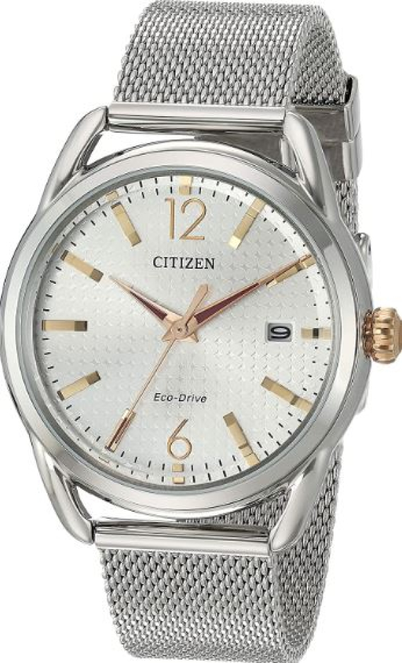 Montre femme, stainless, bracelet mèche, eco-drive - FE6081-51A - Citizen