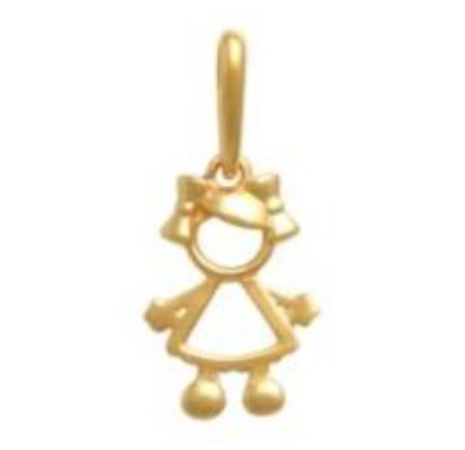 Pendentif pour enfant en or 10K, fillette - P75 - Benjamin Jacques