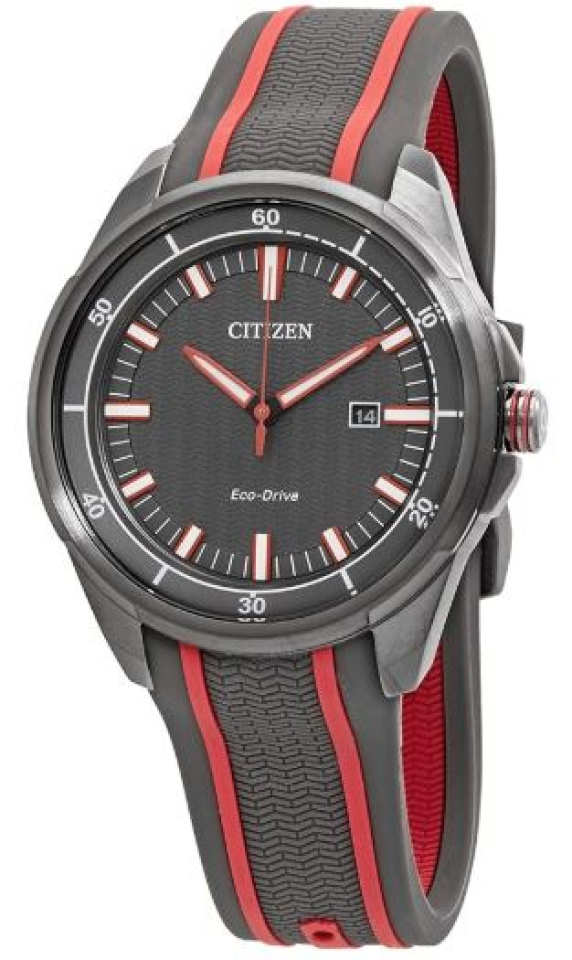 Montre homme, stainless, bracelet silicone, eco-drive, 10ATM - AW1607-03H - Citizen