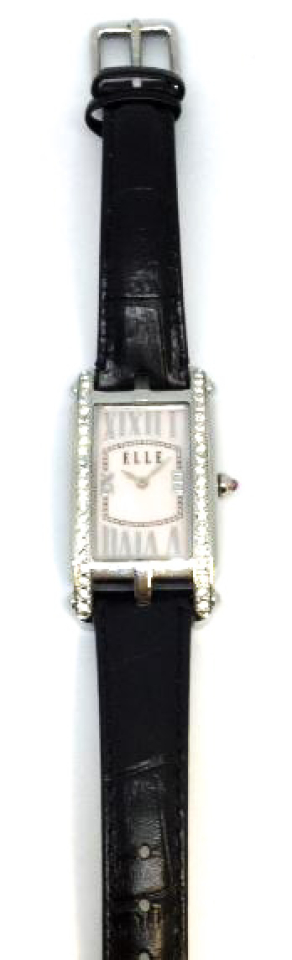 Montre femme, stainless, cadran rectangle - W20050S09N - ELLE